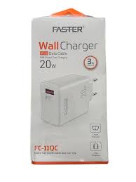 FASTER FC-11QC Fast Wall Charger 20W Qualcomm QC 3.0A with Type-C Cable