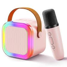 Colorful Bluetooth Karaoke Speaker for Kids with Wireless Mic