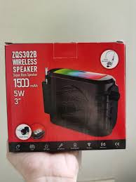 ZQS302B RGB Bluetooth Speaker with Mic – 5W Flashlight & FM Speaker
