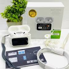 Airpods A9 Pro, 5th Gen Digital Display ANC+ENC + Wisdom Screen + Ear Detection Light Sense