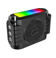 ZQS302B RGB Bluetooth Speaker with Mic – 5W Flashlight & FM Speaker
