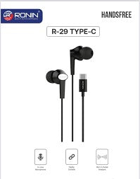 Ronin R29 Type C Handfree with Mic Crystal Clear Sound Sweatproof Noise Isolating for Android
