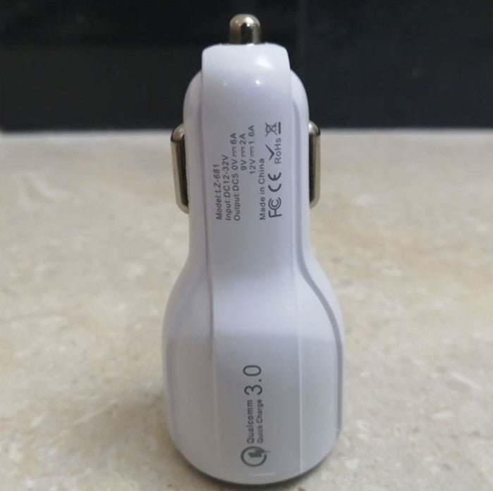 Car Charger by Qualcomm Fast Charging 2 USB 3.0