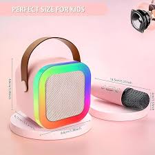Colorful Bluetooth Karaoke Speaker for Kids with Wireless Mic